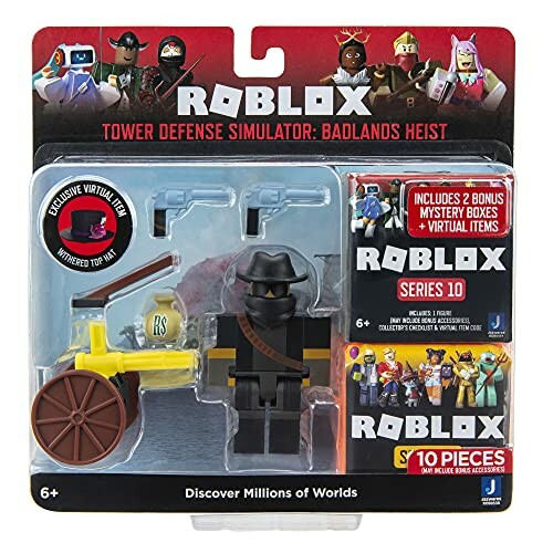 Roblox Series 10 toy figure packaging with exclusive virtual item.